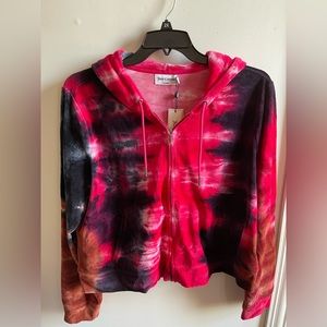 NWT: A pink multicolored Juicy Couture velour sweat suit.  Size 2X